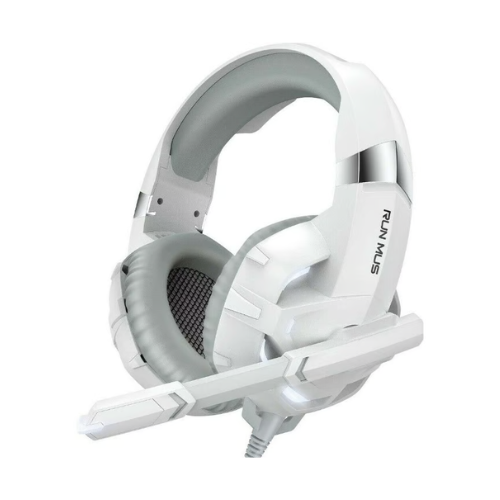 RUNMUS k2 Pro Gaming Headset, Noise Cancelation- White